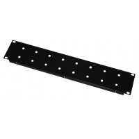 2U 19 RACK MOUNT PANEL with 16 3.5mm jack 8mm dia holes