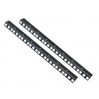 8U RACK STRIPS PAIR Black coated finish