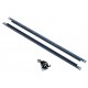 19 inch 5U mounting rail bars for 5U modules with 40 black M4 screws