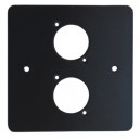 2 WAY XLR BLACK SINGLE GANG FACE PLATE STEEL