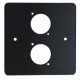 2 WAY XLR BLACK SINGLE GANG FACE PLATE STEEL