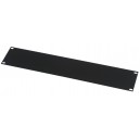 2U black flat steel 1.5mm blank panel