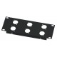 2U Half-Rack 6 XLR Hole Panel