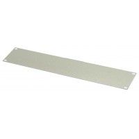 2U Aluminium Blank Panel Brushed Silver