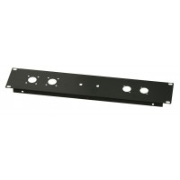 2U 19 inch Rack panel 2 XLR 2 x 8mm 2 NEUTRIK SPEAKON NL4 MPR Holes