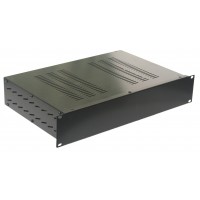 2U 19 inch 300mm rack mount vented top and sides enclosure chassis case
