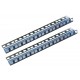 6U ZINC DOUBLE HOLE RACK STRIP PAIR