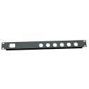 1U 19 inch 6 IEC Punched hole folded front panel 