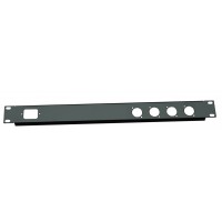 1U 19 inch 1 IEC C13 4 XLR Punched hole folded front panel