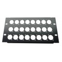 3U 10.5 inch Half-Rack 24 XLR Hole Panel