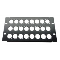 3U 10.5 inch Half-Rack 24 XLR Hole Panel