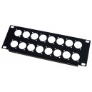 2U 10.5 inch Half-Rack 16 XLR Hole Panel