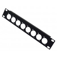 1U 10.5 inch Half-Rack 8 XLR D type Female Hole Panel