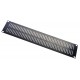 2U Vent Slotted black flat steel 1.6mm blank panel