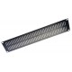 2U Vent Slotted black flat steel 1.6mm blank panel