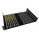 2U 19 inch Rack Shelf 290mm Wider Vented  Black Steel  