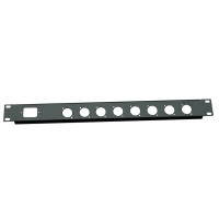 1U 19 inch 1 IEC c13  8 XLR Punched hole folded front panel