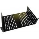 3U 19 inch Rack Shelf 290mm Wider Vented  Black Steel  Flat Pack