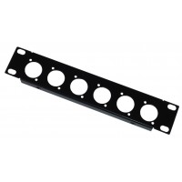 1U 9.5 inch Half-Rack 6 XLR Hole Panel