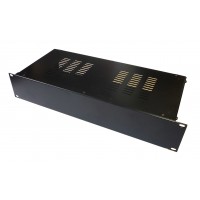 2U 19 inch 200mm rack mount vented enclosure chassis case 