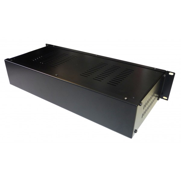 2U 19 inch 200mm rack mount vented enclosure chassis case 