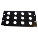 3U 10.5 inch Half-Rack 24 XLR Hole Panel