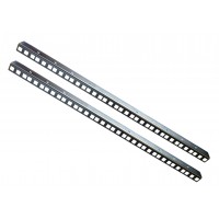 12U RACK STRIP RAILS PAIR ZINC PLATED