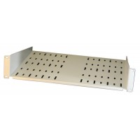 2U 19 inch Grey Standard Rack Shelf, 400mm