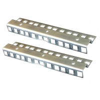 4U ZINC DOUBLE HOLE RACK STRIP PAIR