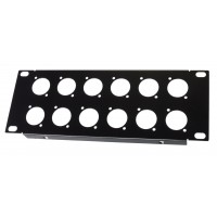 2U 9.5 inch Half-Rack 12 XLR Hole Panel