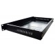 1U 19 inch Aluminium black vented enclosure chassis with Aluminium front panel