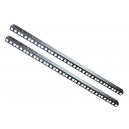 12U RACK STRIP RAILS PAIR ZINC PLATED