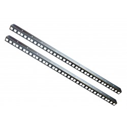 8U RACK STRIP RAILS PAIR ZINC PLATED