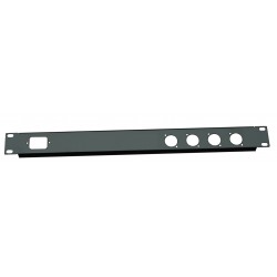 1U 19 inch 1 IEC C14  4 XLR Punched hole folded front panel