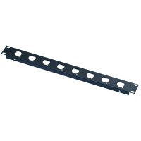 1U 8 XLR 'D' holes front folded panel