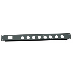 1U 19 inch 1 IEC C14  8 XLR Punched hole folded front panel