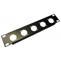 1U 9.5 inch Half-Rack 5 XLR Hole Panel