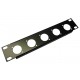 1U 9.5 inch Half-Rack 5 XLR Hole Panel