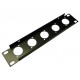 1U 9.5 inch Half-Rack 5 XLR Hole Panel