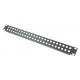 1U 19 inch 48 F type Hole Rack Folded Black Panel