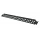 1U 19 inch 48 F type Hole Rack Folded Black Panel