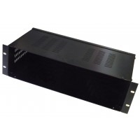 3U 19 inch 200mm rack mount  enclosure chassis NO FRONT PANEL with vented top and sides