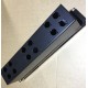 2U 19 inch Back Box 120mm Deep with 12 xlr D type rear cutouts chassis