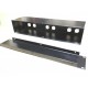 2U 19 inch Back Box 120mm Deep with 12 xlr D type rear cutouts chassis