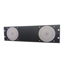 3U Fan Rack Panel, For 2 Fans.