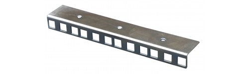 Single hole rack strips Zinc Plated clear finish