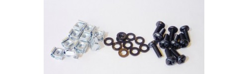 Screws, Flat washers and cage nut packs