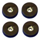4 rubber feet 38mm x 10mm with steel inserts