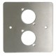 2 WAY XLR SINGLE GANG FACE PLATE BRUSHED STAINLESS 