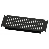 2U 10.5 inch Half-Rack Slotted Vented Blank Panel